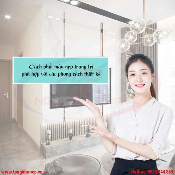 Cách phối màu nẹp trang trí phù hợp với các phong cách thiết kế